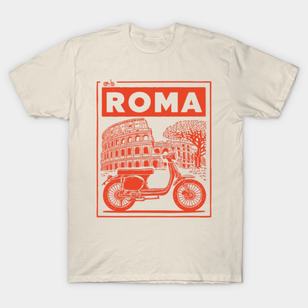 Rome Italy Vintage Travel Design T-Shirt by TuncGK