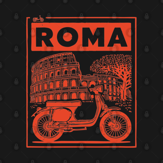Rome Italy Vintage Travel Design by TuncGK