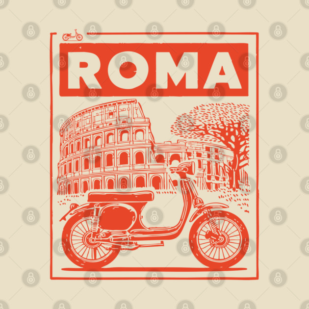 Rome Italy Vintage Travel Design by TuncGK