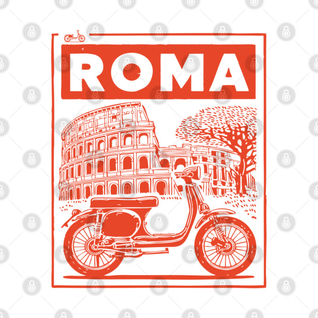 Rome Italy Vintage Travel Design by TuncGK