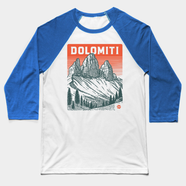 The Dolomites Italy - Dramatic Mountain Landscape Baseball T-Shirt by TuncGK