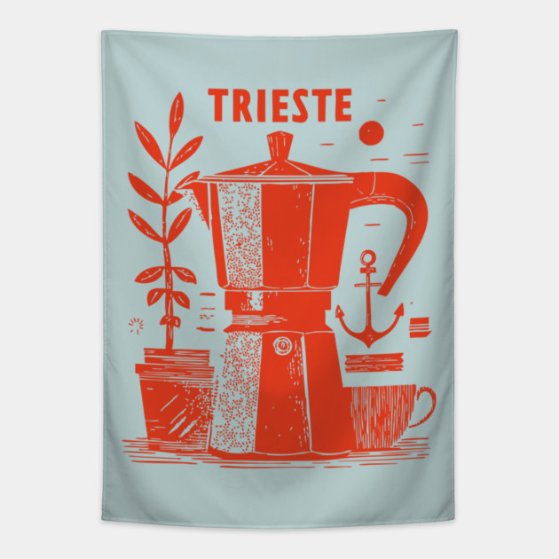 Trieste Italy Vintage Travel Design Tapestry by TuncGK