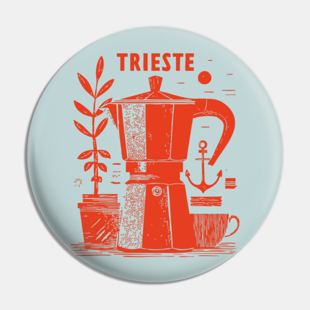 Trieste Italy Vintage Travel Design Pin by TuncGK