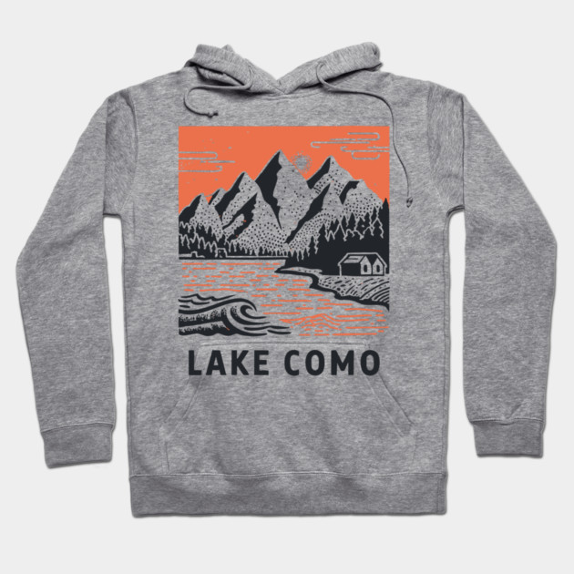 Lake Como Italy - Dramatic Lakeside Nightscape Hoodie by TuncGK