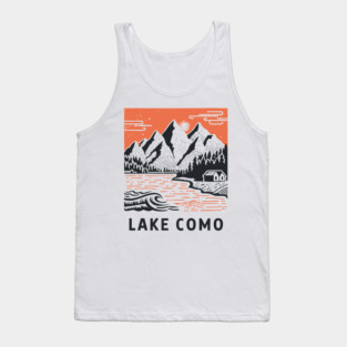 Lake Como Italy - Dramatic Lakeside Nightscape Tank Top