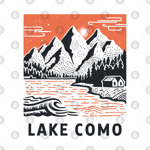 Lake Como Italy - Dramatic Lakeside Nightscape by TuncGK