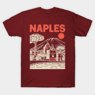 Naples Italy - Vintage Graphic Travel Poster T-Shirt