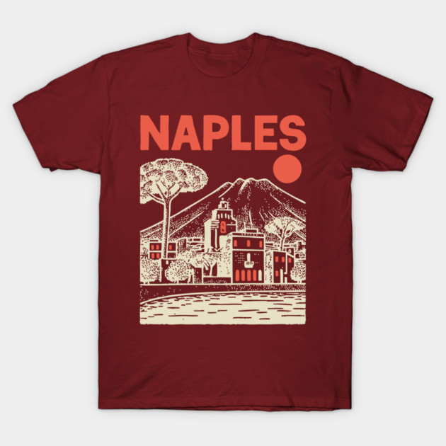 Naples Italy - Vintage Graphic Travel Poster T-Shirt by TuncGK