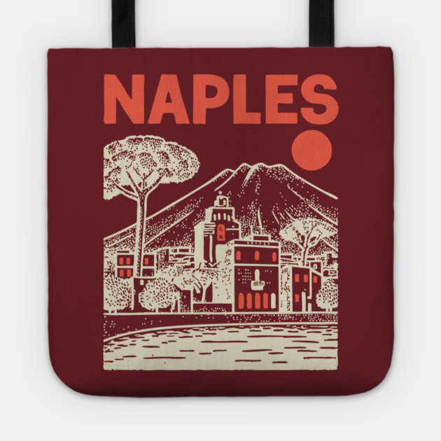 Naples Italy - Vintage Graphic Travel Poster Tote by TuncGK