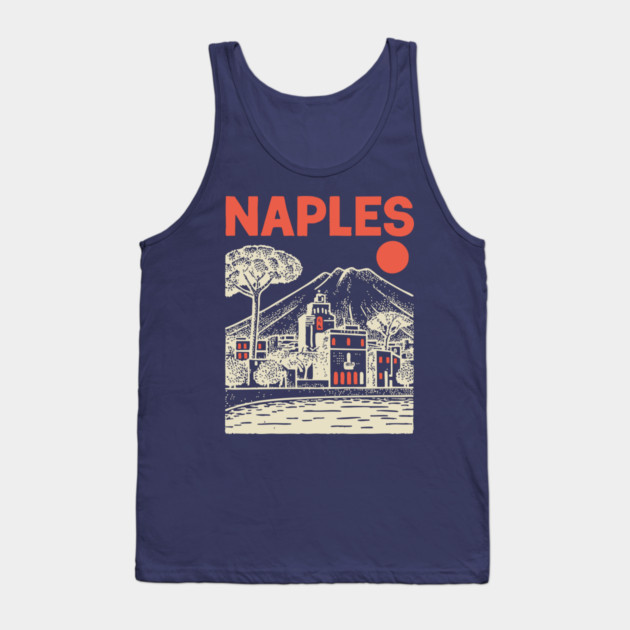 Naples Italy - Vintage Graphic Travel Poster Tank Top by TuncGK