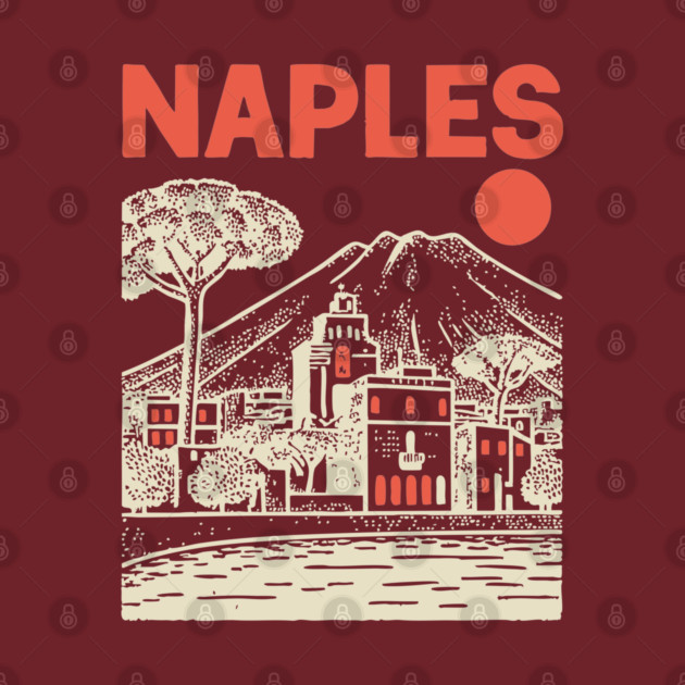 Naples Italy - Vintage Graphic Travel Poster by TuncGK