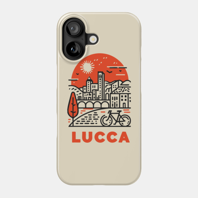 Lucca Italy - Minimalist Piazza Linework Phone Case by TuncGK