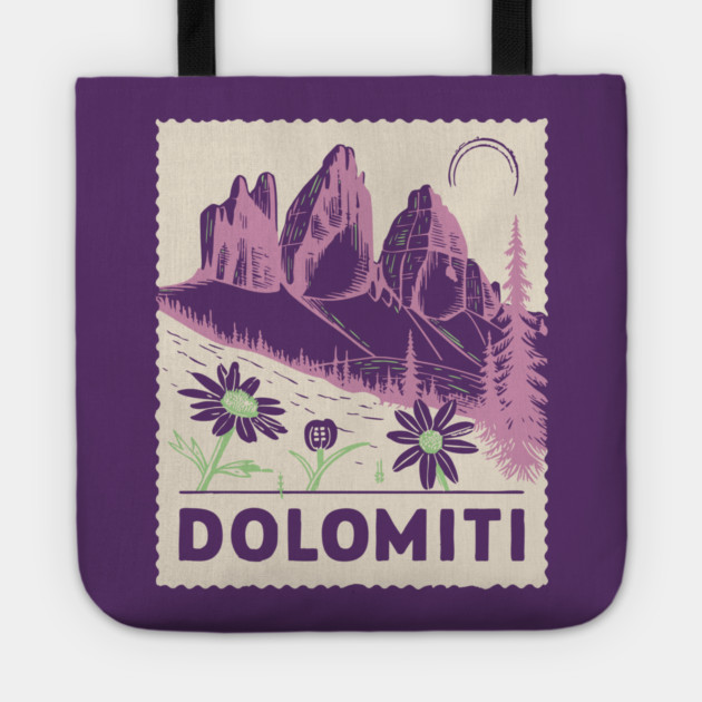 The Dolomites Italy - Retro Alpine Meadow Tote by TuncGK
