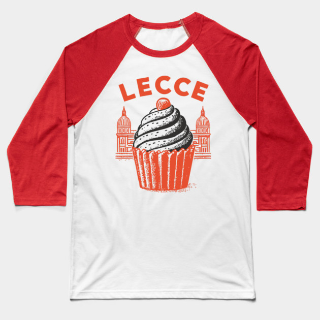 Lecce Italy - Retro Pasticciotto Design Baseball T-Shirt by TuncGK