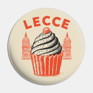 Lecce Italy - Retro Pasticciotto Design Pin