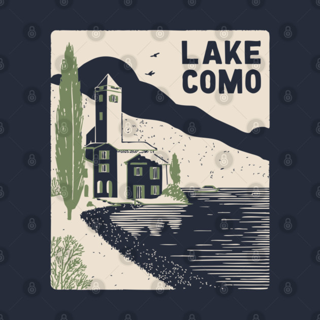 Lake Como Italy - Minimalist Villa Linework by TuncGK