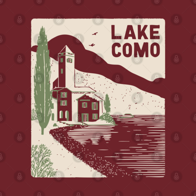 Lake Como Italy - Minimalist Villa Linework by TuncGK