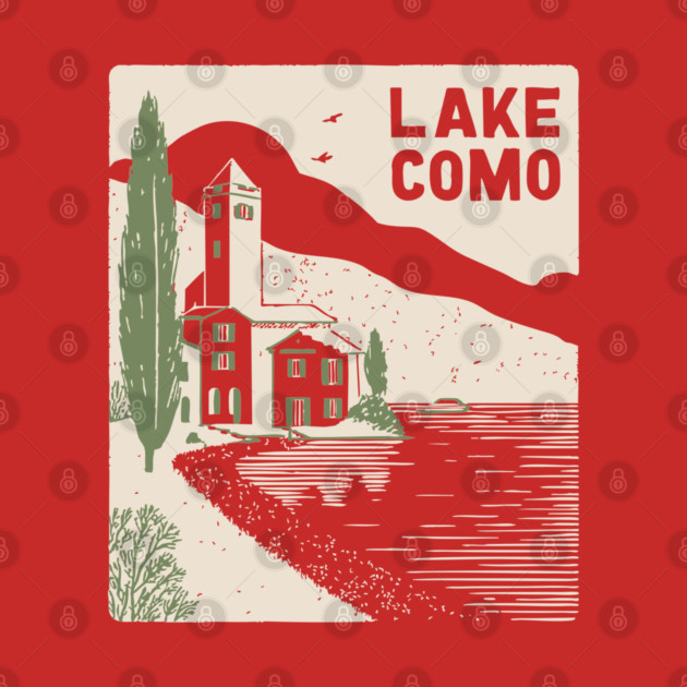 Lake Como Italy - Minimalist Villa Linework by TuncGK