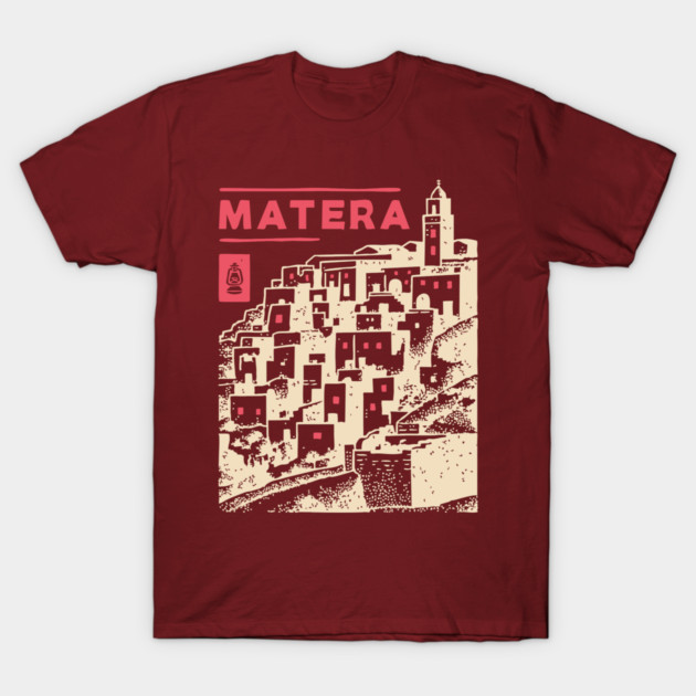 Matera Italy - Vintage Graphic Travel Poster T-Shirt by TuncGK