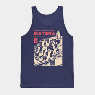 Matera Italy - Vintage Graphic Travel Poster Tank Top