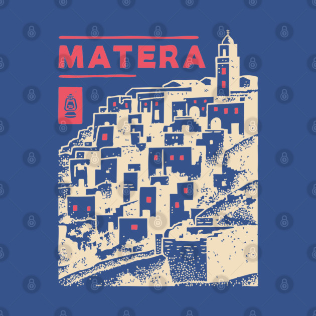 Matera Italy - Vintage Graphic Travel Poster by TuncGK