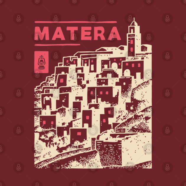 Matera Italy - Vintage Graphic Travel Poster by TuncGK