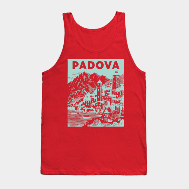 Padua Italy - Retro Mountain Scenery Tank Top by TuncGK