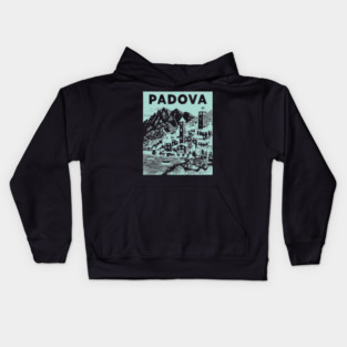 Padua Italy - Retro Mountain Scenery Kids Hoodie