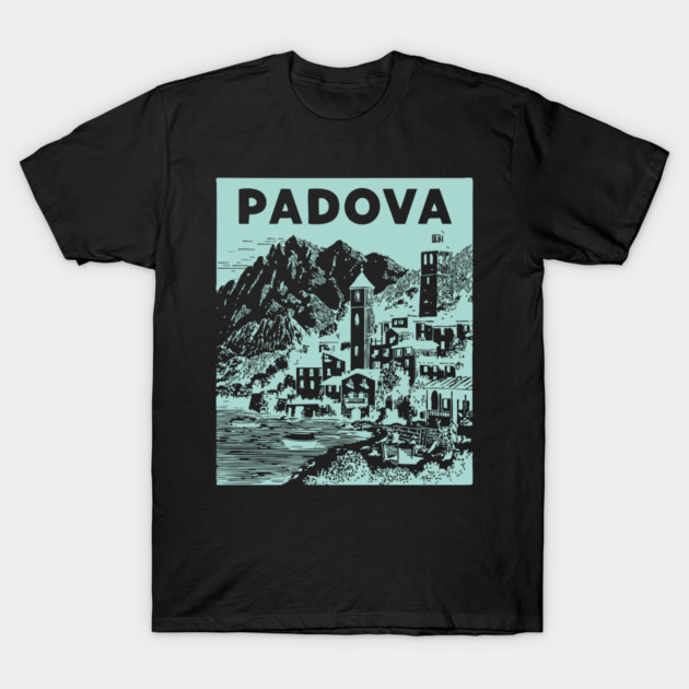 Padua Italy - Retro Mountain Scenery T-Shirt by TuncGK