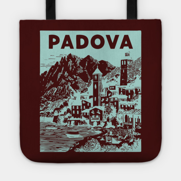 Padua Italy - Retro Mountain Scenery Tote by TuncGK