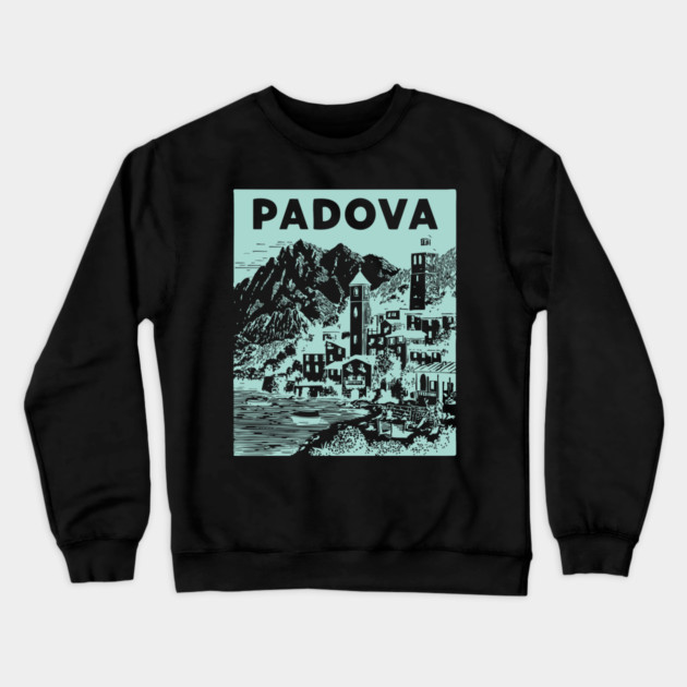 Padua Italy - Retro Mountain Scenery Crewneck Sweatshirt by TuncGK