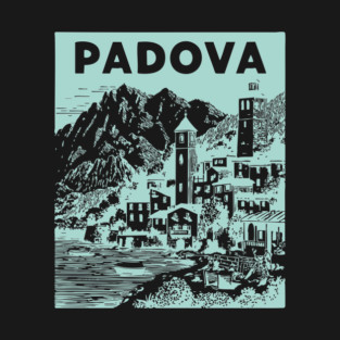 Padua Italy - Retro Mountain Scenery T-Shirt