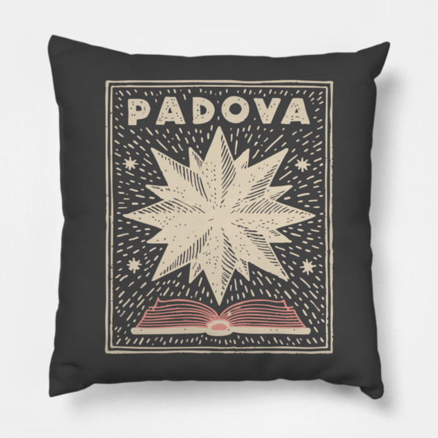 Padua Italy - Minimalist Star Linework Pillow by TuncGK