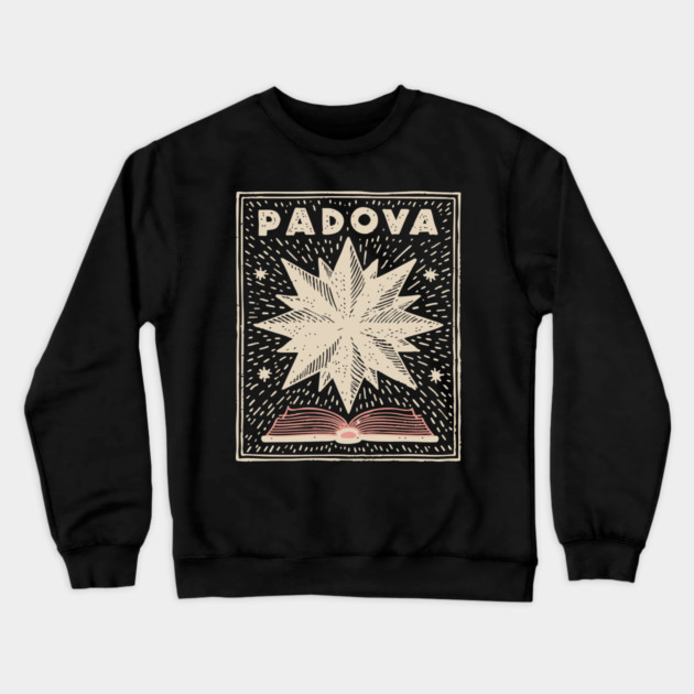 Padua Italy - Minimalist Star Linework Crewneck Sweatshirt by TuncGK