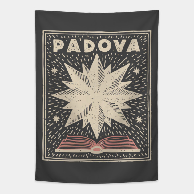 Padua Italy - Minimalist Star Linework Tapestry by TuncGK