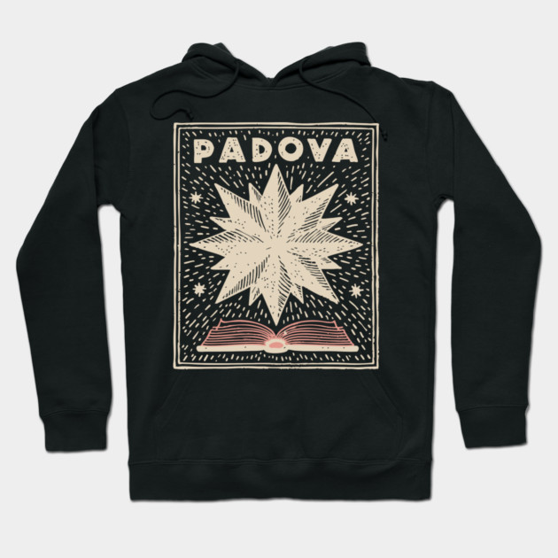 Padua Italy - Minimalist Star Linework Hoodie by TuncGK