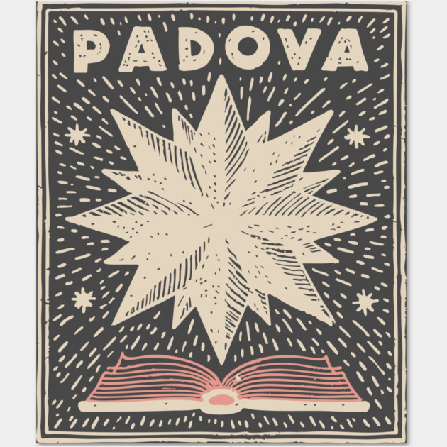 Padua Italy - Minimalist Star Linework Wall Art by TuncGK