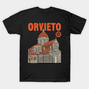Orvieto Italy - Vintage Graphic Travel Poster T-Shirt