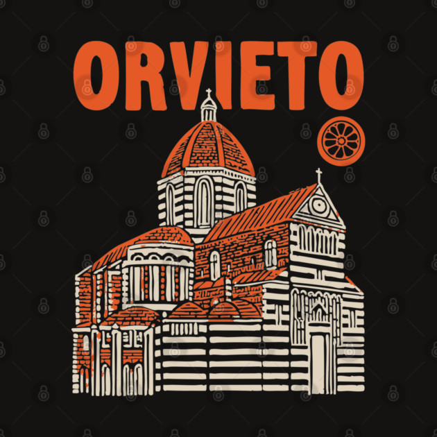 Orvieto Italy - Vintage Graphic Travel Poster by TuncGK