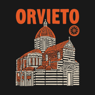 Orvieto Italy - Vintage Graphic Travel Poster T-Shirt