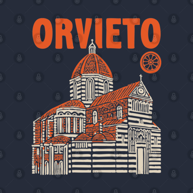 Orvieto Italy - Vintage Graphic Travel Poster by TuncGK