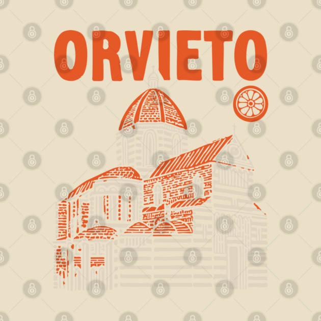 Orvieto Italy - Vintage Graphic Travel Poster by TuncGK
