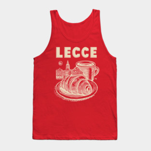 Lecce Italy - Minimalist Breakfast Linework Tank Top