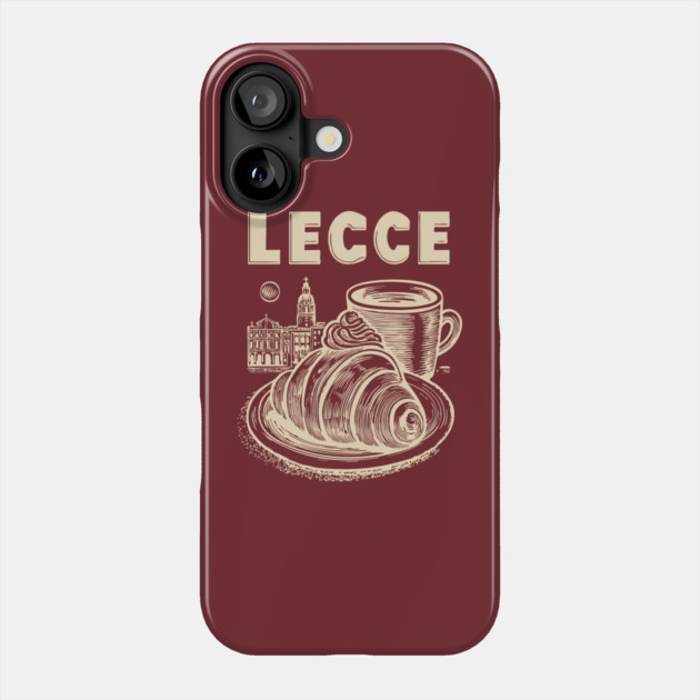 Lecce Italy - Minimalist Breakfast Linework Phone Case by TuncGK