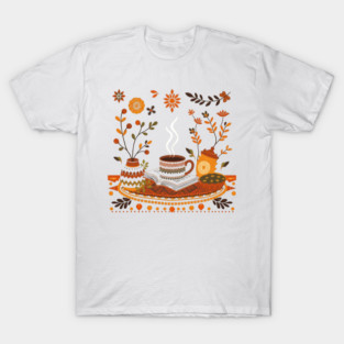 Retro Coffee Reading Time books T-Shirt
