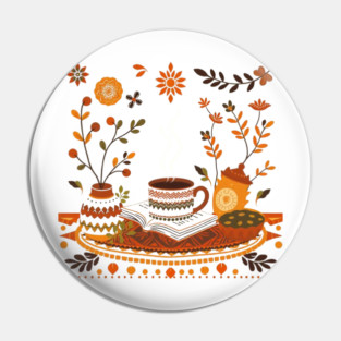 Retro Coffee Reading Time books Pin