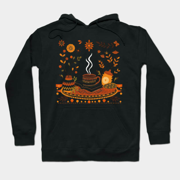 Retro Coffee Reading Time books Hoodie by SR8891