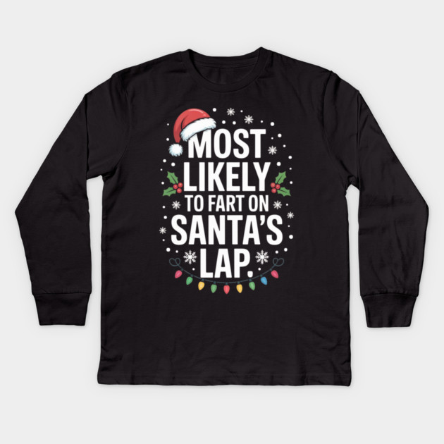 christmas-humor Kids Long Sleeve T-Shirt by Creatifly Graphic Tees