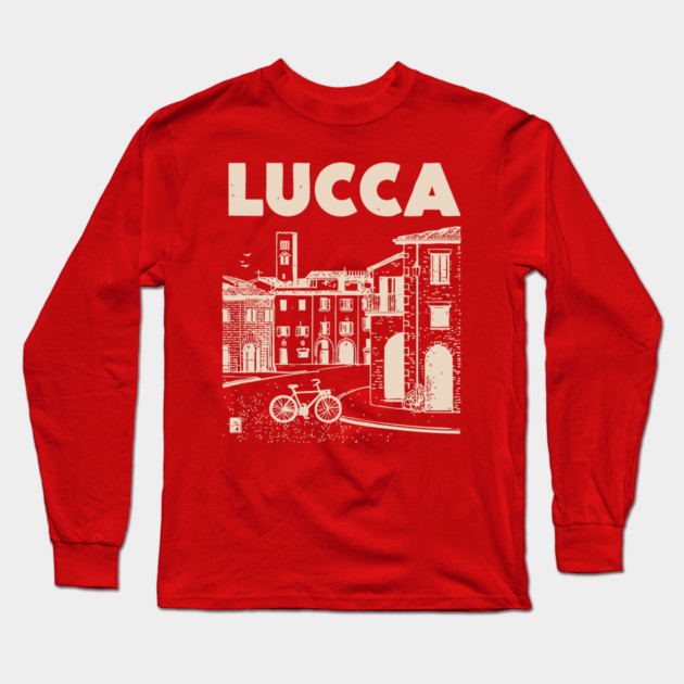 Lucca Italy - Vintage Graphic Travel Poster Long Sleeve T-Shirt by TuncGK