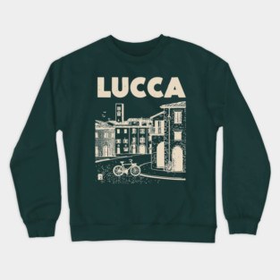 Lucca Italy - Vintage Graphic Travel Poster Crewneck Sweatshirt